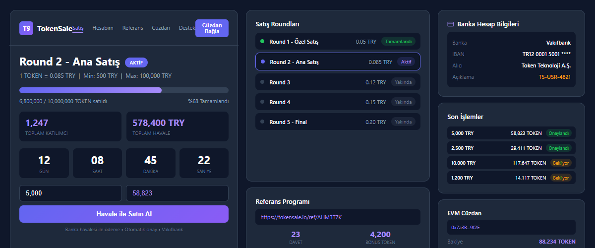 Token ICO platform hero banner